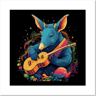 Aardvark Playing Violin Posters and Art